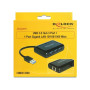 Delock 62440 HUB USB 3.0 DELOCK 3-PORTY +PORT GIGABIT LAN AKTYWNY+ZASILACZ CZARNY