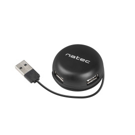 HUB USB Natec Bumblebee 4 x USB-A 2.0 NHU-1330 - 4 porty, Czarny