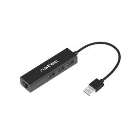 HUB USB Natec Dragonfly 1 x RJ-45 3 x USB 2.0 NHU-1413 - 4 porty, Czarny