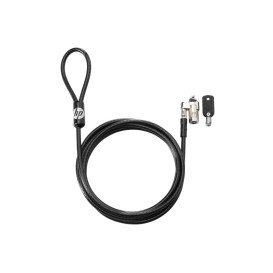 Linka zabezpieczająca HP Keyed Cable Lock T1A62AA - Kolor srebrny, Czarna