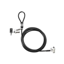 Linka zabezpieczająca HP Nano Keyed Cable Lock 1AJ39AA - Kensington Nano Security Slot/Zamek kluczykowy/Czarna