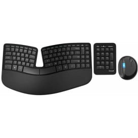 Zestaw bezprzewodowy klawiatury i myszy Microsoft Sculpt Comfort L5V-00021 - Klawiatura wyspowa/Mysz optyczna/USB/US/Czarny