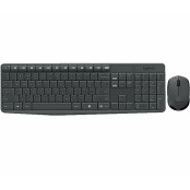Zestaw bezprzewodowy klawiatury i myszy Logitech MK235 920-007948 - USB, RU, Klawiatura klasyczna, Mysz optyczna, Czarny