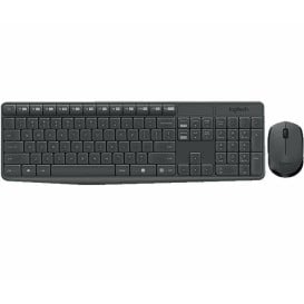 Zestaw bezprzewodowy klawiatury i myszy Logitech MK235 RU920-007948 - USB, RU, Klawiatura klasyczna, Mysz optyczna, Czarny