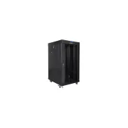 Szafa rack 19" 22U Lanberg FF01-8822-12BL, 800 x 800 x 1239 mm, drzwi szklane, LCD | Sklep ITnes.pl, IT for BUSINESS