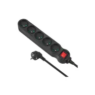 Listwa zasilająca Maclean Energy 5-outlet with switch 2300W - 5 gniazd, 1,4 m, Czarna - MCE183 | Sklep ITnes.pl - IT for BUSINES