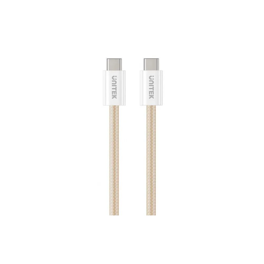Kabel Unitek USB-C 100W PD C14141ACL01-1M, 1 m, Beżowy | Sklep ITnes.pl, IT for BUSINESS