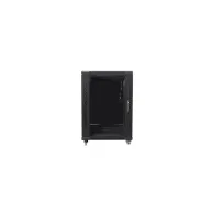 Szafa rack 19" 15U Lanberg FF01-6615-12B, 848mm x 600mm x 600 mm, szklane drzwi, kolor czarny | Sklep ITnes.pl, IT for BUSINESS