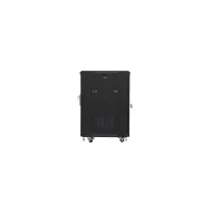 Szafa rack 19" 15U Lanberg FF01-6615-12B, 848mm x 600mm x 600 mm, szklane drzwi, kolor czarny | Sklep ITnes.pl, IT for BUSINESS