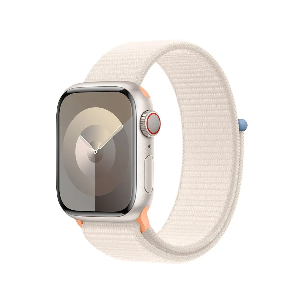 Smartwatch Apple Watch 9 MR8V3QP/A - 41mm GPS aluminium księżycowa poświata z opaską sportową w kolorze księżycowej poświaty