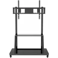 Stojak podłogowy mobilny na monitor Techly LCD/LED/Plazma 55-100" 105575 - 150 kg/1 półka/Czarny | Sklep ITnes.pl - IT for BUSIN
