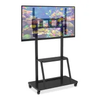 Stojak podłogowy mobilny na monitor Techly LCD/LED/Plazma 55-100" 105575 - 150 kg/1 półka/Czarny | Sklep ITnes.pl - IT for BUSIN