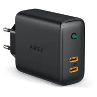 Ładowarka sieciowa AUKEY PA-D2 USB-C 36W - 2x USB-C, Power Delivery 3.0 6A 36W, Czarna