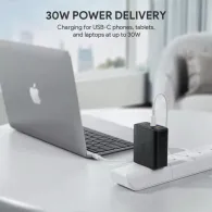 Ładowarka sieciowa AUKEY PA-D2 USB-C 36W - 2x USB-C, Power Delivery 3.0 6A 36W, Czarna