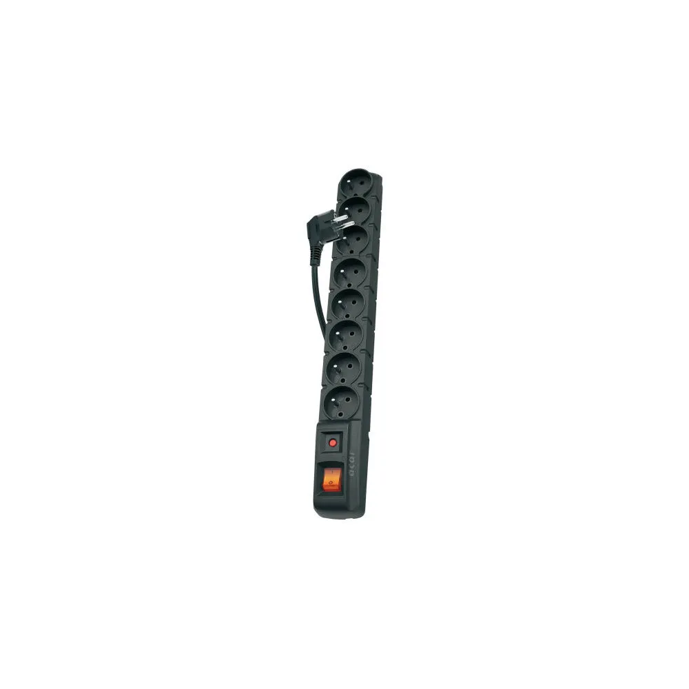 Listwa zasilając Acar 8x 230V PL - 8 gniazd, 1,5 m, Czarna - ACAR-S8-CZARNY | Sklep ITnes.pl - IT for BUSINESS