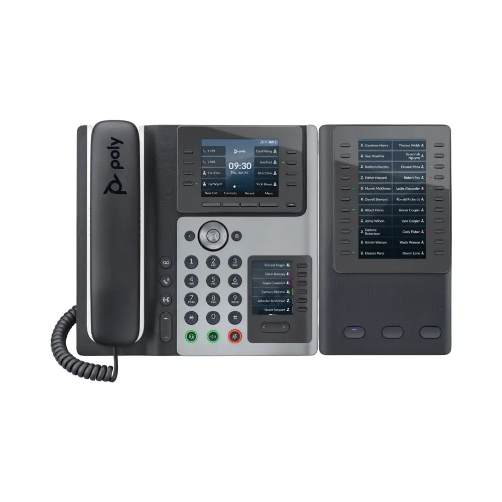 Telefon IP Poly Edge E450 IP Phone and PoE-enabled 82M90AA