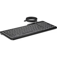 Klawiatura HP 400 Backlit Wired Keyboard 7N7C0AA - USB-C, adapter USB-C do USB-A, Czarna