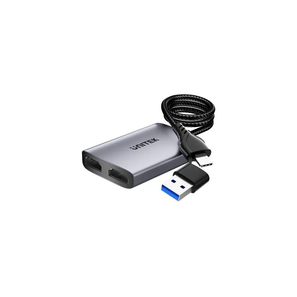 Adapter Unitek USB-A/USB-C do 2x HDMI V1427A01, 1920x1080 60Hz, Szary | Sklep ITnes.pl, IT for BUSINESS