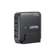 Ładowarka sieciowa Unitek 100W Desktop GaN Charging Station P1229ABK01-EU - 2x USB-C, 2x USB-A, Czarna