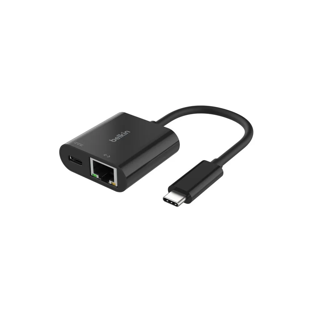 Karta sieciowa USB-C Belkin Connect USB-C to Ethernet and Charge Adapter 100W INC019BTBK, Czarna | Sklep ITnes.pl, IT for BUSINE