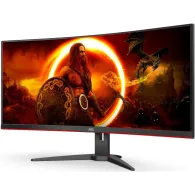 Monitor AOC CU34G2XE/BK, 34", 3440x1440 (UWQHD), 144Hz, 21:9, zakrzywiony, VA, HDR, 1 ms, Czarno-czerwony | Sklep ITnes.pl, IT f