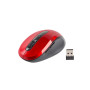 Mysz bezprzewodowa uGo UMY-1075 - USB, Sensor optyczny, 1800 DPI, Czerwona, Czarna
