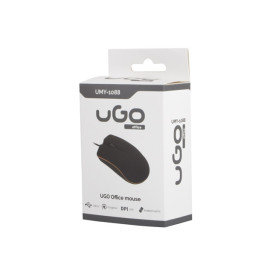 Mysz uGo UMY-1088 - USB, Sensor optyczny, 1200 DPI, Czarna