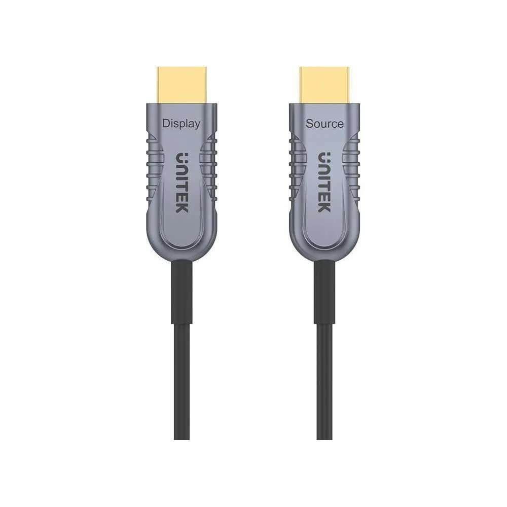 Kabel Unitek HDMI 2.1 AOC 8K 120Hz C11031DGY, 30 m, Kolor srebrny, Kolor złoty, Czarny | Sklep ITnes.pl, IT for BUSINESS
