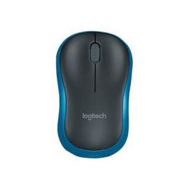 Mysz bezprzewodowa Logitech M185 910-002239 - USB, Sensor optyczny, 1000 DPI, Czarna, Niebieska