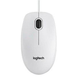 Mysz Logitech B100 OEM 910-003360 - USB, Sensor optyczny, 800 DPI, Biała