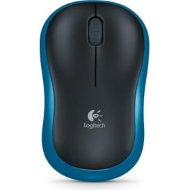 Mysz bezprzewodowa Logitech M185 910-002236 - USB, Czarna, Sensor optyczny, 1000 DPI, Niebieska