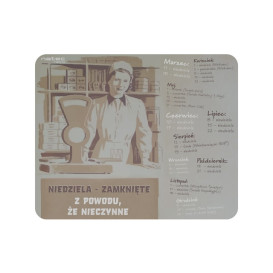 Podkładka pod mysz Natec Retro "W NIEDZIELE ZAMKNIETE" NPP-1278 - 250 x 210 mm, Wielokolorowa