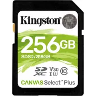 Karta pamięci Kingston SD 256GB Canvas Select Plus R100MB/s SDS2/256GB - Czarna | Sklep ITnes.pl - IT for BUSINESS