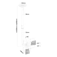 Uchwyt sufitowy do monitorów Neomounts by Newstar 10-40" FPMA-C060BLACK - Czarny