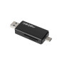 Natec NCZ-1344 CZYTNIK NATEC EARWIG SD/MICRO SD USB 2.0, MICRO USB, USB-C CZARNY