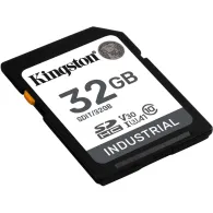 Karta pamięci Kingston SD 32GB Industrial SDIT/32GB - 100MB|s|80MB|s, Class 10, UHS-I, U3, V30, A1, Czarna