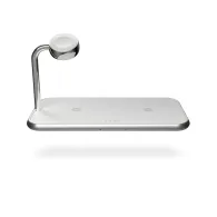 Ładowarka bezprzewodowa Zens Dual+Watch Aluminium Wireless Charger ZEDC05W/00 - do dwóch urządzeń oraz Apple Watch, Biała