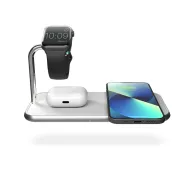 Ładowarka bezprzewodowa Zens Dual+Watch Aluminium Wireless Charger ZEDC05W/00 - do dwóch urządzeń oraz Apple Watch, Biała