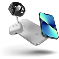 Ładowarka bezprzewodowa Zens Dual+Watch Aluminium Wireless Charger ZEDC05W/00 - do dwóch urządzeń oraz Apple Watch, Biała
