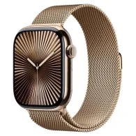 Smartwatch Apple Watch 10 MC7T4ET/A - 46 mm, GPS + Cellular, złoty tytan z bransoletą mediolańską w kolorze złotym, S|M