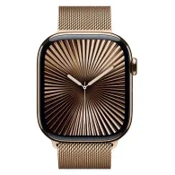 Smartwatch Apple Watch 10 MC7T4ET/A - 46 mm, GPS + Cellular, złoty tytan z bransoletą mediolańską w kolorze złotym, S|M
