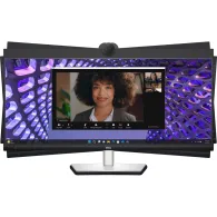 Monitor Dell P3424WEB 210-BFOB, 34,14", 3440x1440 (UWQHD), 60Hz, 21:9, zakrzywiony, IPS, 8 ms, kamera, USB-C, Czarno-srebrne | S