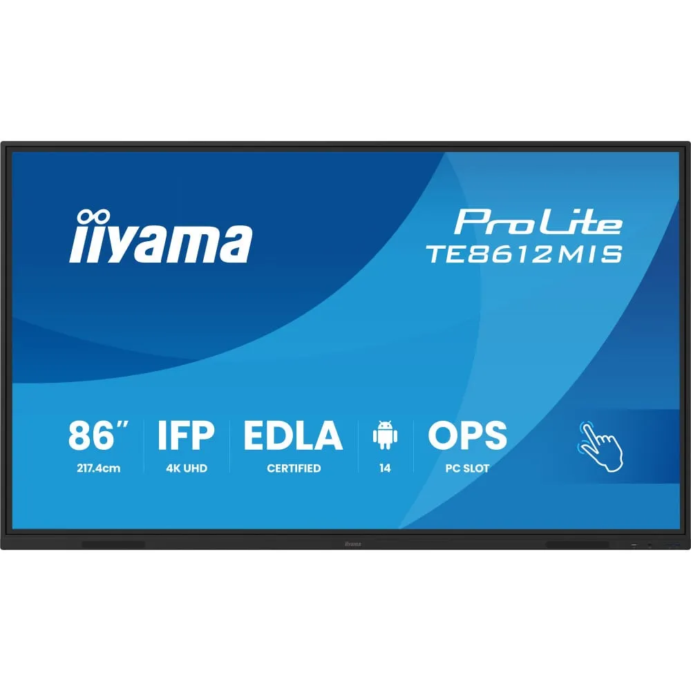 Monitor iiyama ProLite TE8612MIS-B4AG, 85,6", 3840x2160 (4K), IPS, 6,5 ms, MT, Czarny | Sklep ITnes.pl, IT for BUSINESS