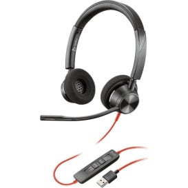 Słuchawki nauszne Plantronics Blackwire C3320 213934-01 - USB, Czarne