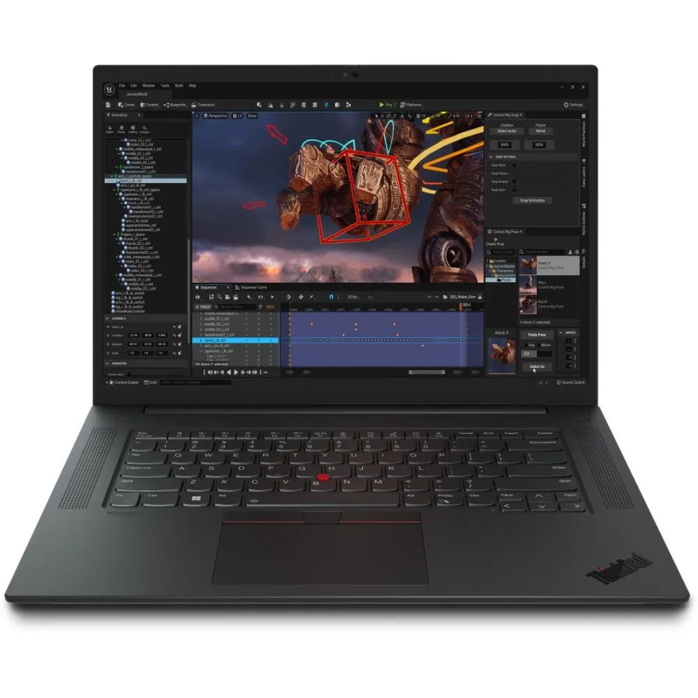 Laptop Lenovo ThinkPad P1 Gen 6 21FVV7CWOPB, i7-13800H vPro, 16" WQUXGA OLED HDR MT, 64GB, 2TB, RTX 3500 Ada, Black Weave, Win11