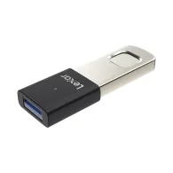 Pendrive Lexar 64GB Fingerprint F35pro LJDF35P064G-RNBNG - USB-A 3.2 Gen 1, 300MB|s|60MB|s, Czarny, Srebrny