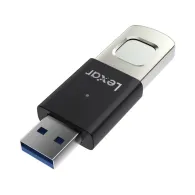 Pendrive Lexar 64GB Fingerprint F35pro LJDF35P064G-RNBNG - USB-A 3.2 Gen 1, 300MB|s|60MB|s, Czarny, Srebrny