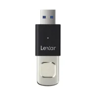 Pendrive Lexar 64GB Fingerprint F35pro LJDF35P064G-RNBNG - USB-A 3.2 Gen 1, 300MB|s|60MB|s, Czarny, Srebrny