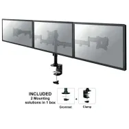 Neomounts Select Tilt,Turn,Rotate Triple Desk Mount for three 10-27" Monitor Screens, Height Adjustable, Black - NM-D135D3BLACK 