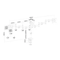 Neomounts Select Tilt,Turn,Rotate Triple Desk Mount for three 10-27" Monitor Screens, Height Adjustable, Black - NM-D135D3BLACK 